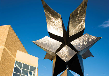 Sculpture on campus. Links to Gifts of Life Insurance Sculpture on campus. Links to Gifts of Life Insurance