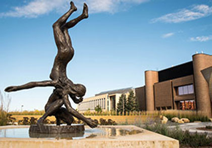 Statue on campus. Links to Gifts of Cash, Checks, and Credit Cards Statue on campus. Links to Gifts of Cash, Checks, and Credit Cards